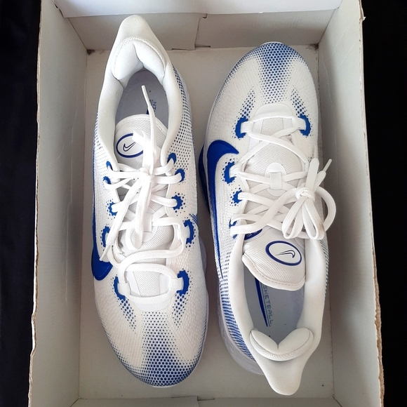 NWT 🏀 Nike Air Zoom BB NXT TB Promo White/ Game Royal size 15.5 - Picture 1 of 8